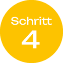 Gelber Kreis mit der weißen Aufschrift „Schritt 4“.